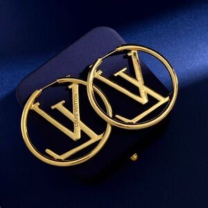 Louis Vuitton Gold Hoop Earrings